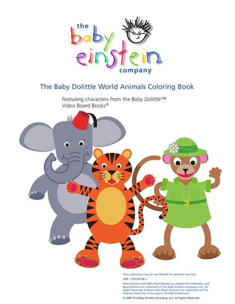 Baby dolittle world animals coloring book : terafil