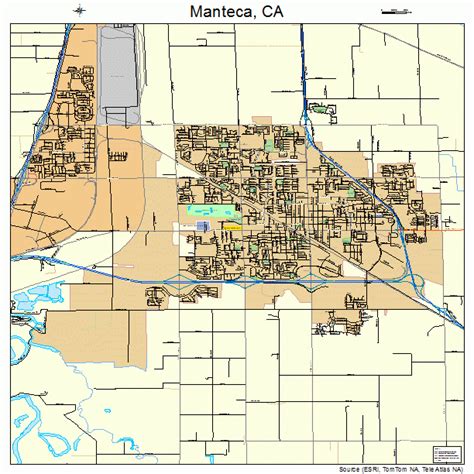 Manteca California Street Map 0645484