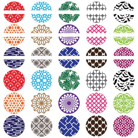 Round Keychain SVG Bundle Keychain Pattern SVG Key Ring - Etsy