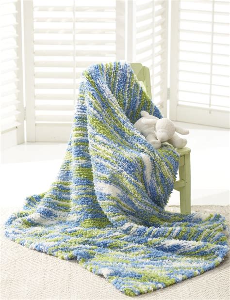 The Land and the Sea Baby Blanket | AllFreeKnitting.com