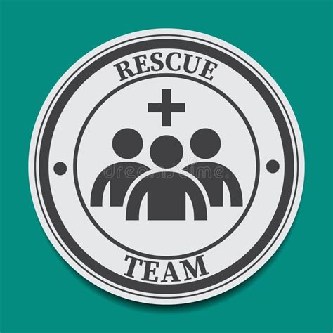 Rescue team icon. stock illustration. Illustration of symbol - 157436843