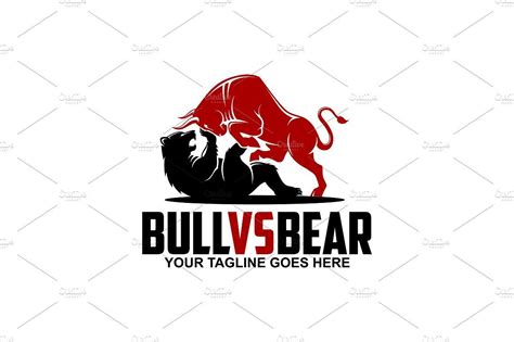 Bull Vs Bear Logo Templates