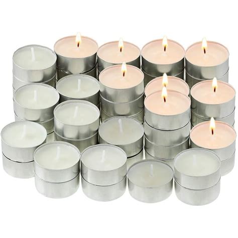 Greenco Unscented Tea Light Candles White Bulk Pack of 100 - Walmart ...