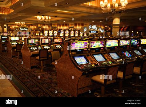 Slot Machines at the Bellagio Casino, Las Vegas Nevada Stock Photo ...