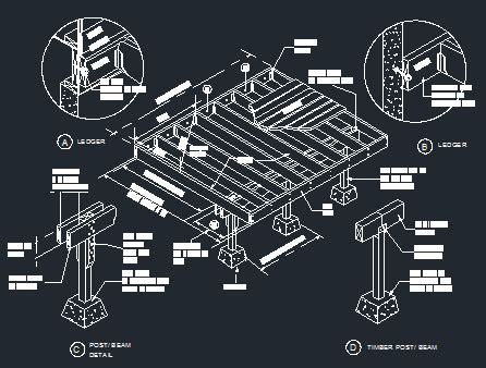 Wood Deck Framing Details - Files, Plans and Details