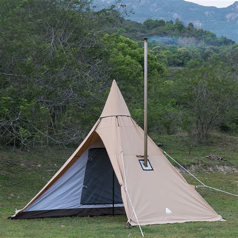 YARN Plus Canvas Hot Tent with Wood Stove Jack 2-4 Person