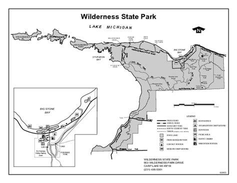 Wilderness State Park Michigan Site Map - Wilderness State Park MI ...