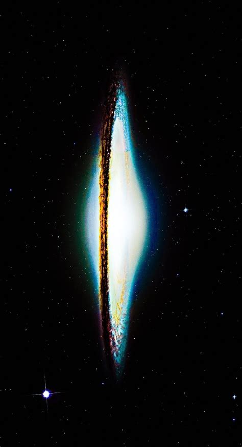 M104 The Sombrero Galaxy Credit: NASA/Hubble, Color/Effects thedemon ...