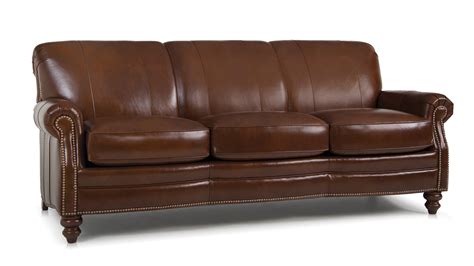 Leather Sofa 383-10L by Smith Brothers at Horton's Furniture & Mattresses