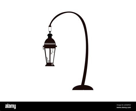 Isolated antique lantern. Vintage style - Vector illustration Stock ...