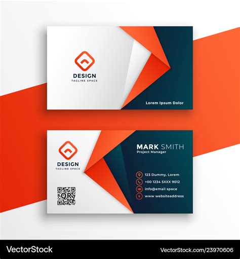 Professional business card template design Vector Image