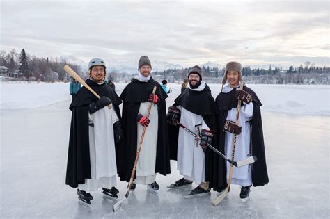 Check Out These Dominican Friars Playing Hockey on a Pond – EpicPew