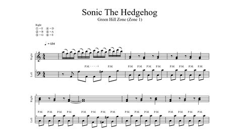 Green Hill Zone (Sonic the Hedgehog) for piano. Sheet music and midi ...