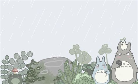 totoro , studio ghibli, aesthetic wallpaper for pc Wallpaper Notebook ...