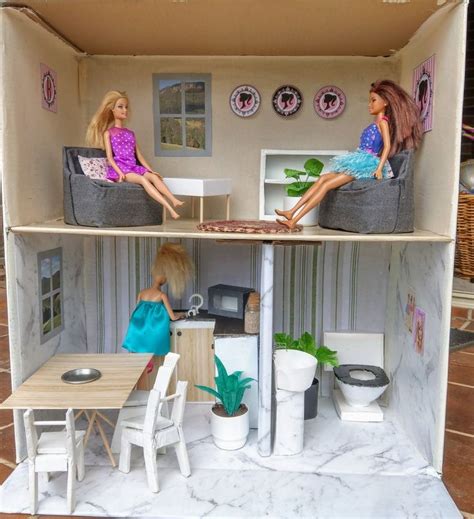 How To Make Cardboard Barbie Doll House in 2020 | Diy barbie house, Diy ...