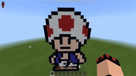 Minecraft Tutorial: Toad Pixel Art (Super Mario) - YouTube