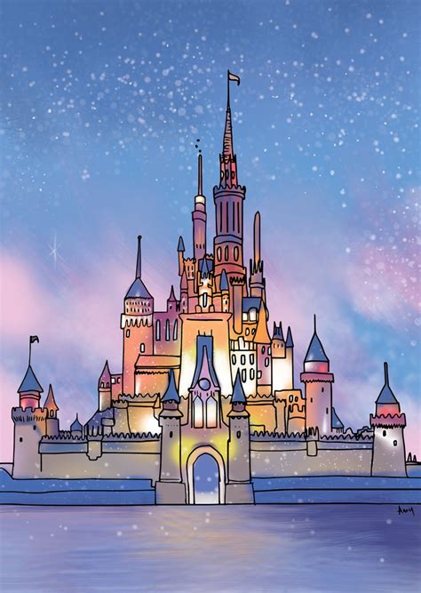 Cinderella Castle Drawing at GetDrawings | Free download