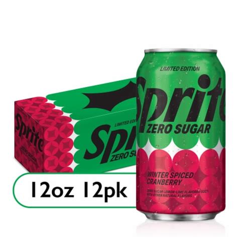 Sprite® Winter Spiced Cranberry Zero Sugar Soda Cans, 12 pk / 12 fl oz ...