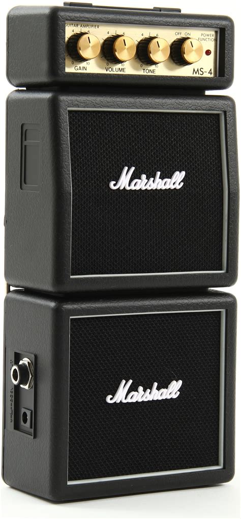 MARSHALL MS4 BLACK MICRO FULL STACK AMP 1 Watt GUITAR AMPLIFIER DOUBLE ...