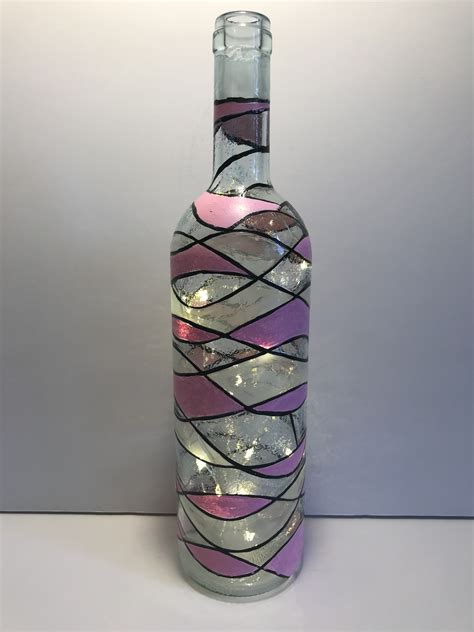 Pin by Tabby Kat Art on Lighted Wine Bottles | Bottle painting, Bottle ...