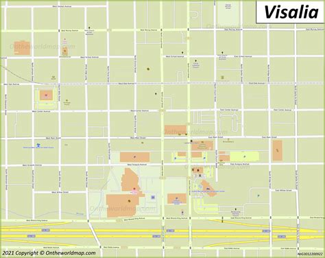 Visalia Map | California, U.S. | Discover Visalia with Detailed Maps