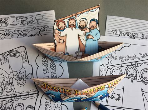 Jesus Calms the Storm Two Folded Paper Boats / Mobile and | Etsy