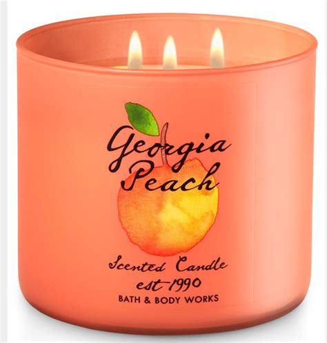 Bath & Body Works 3 Wick Candle Georgia Peach reviews in Home Fragrance ...