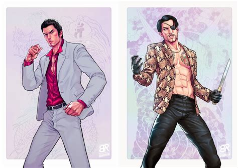 Kiryu & Majima Double Pack Art Prints - Etsy