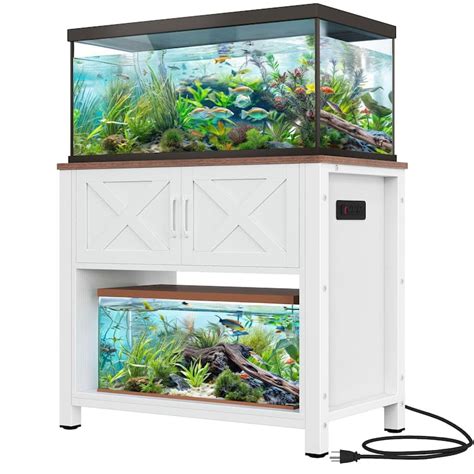 Moasis 40-50 Gallon Aquarium Stand Cabinet Fish Tank Stand with Power ...