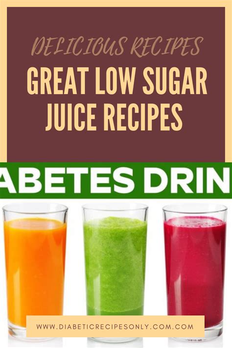 Great Low Sugar Juice Recipes - Free Diabetes - Diabetic Recipes Only ...