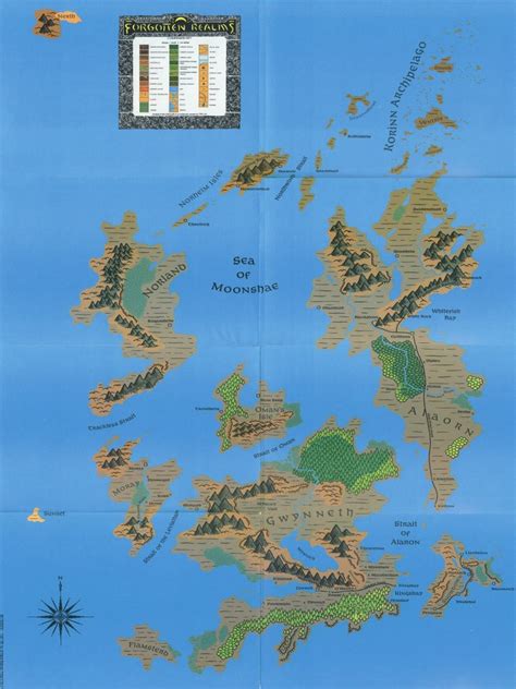 AD&D 1e - Forgotten Realms - FR2 - Moonshae - TSR 9217 - Isles Map | PDF