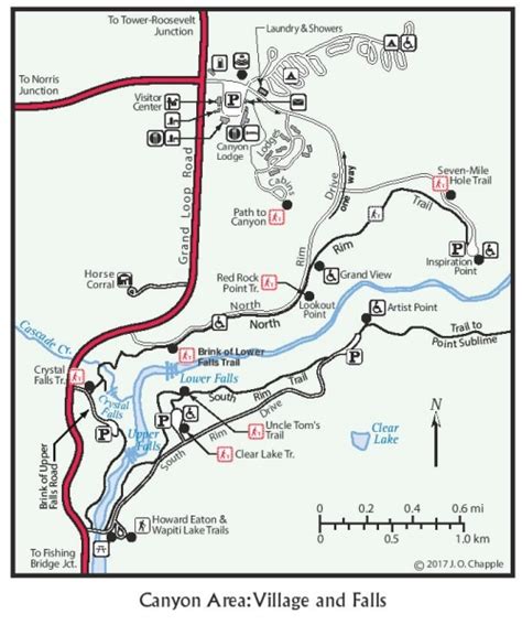 Canyon Area Map | Yellowstone Treasures