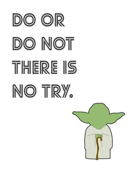 Do Or Do Not There is No Try // Yoda Quote // Yoda Poster // | Etsy