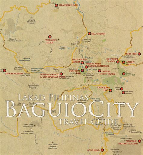 Map Of Baguio City Tourist Spots