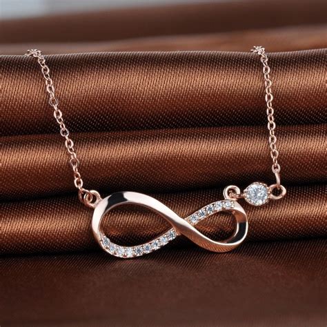 Women's Infinity Symbol Pendant 925 Sterling Silver Cubic Zirconia ...