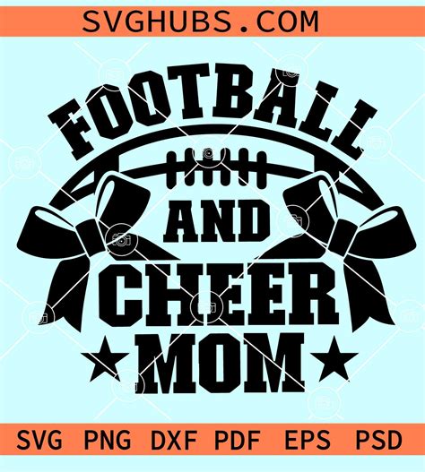 Football and cheer mom SVG, Football mom svg, cheer mom svg ...