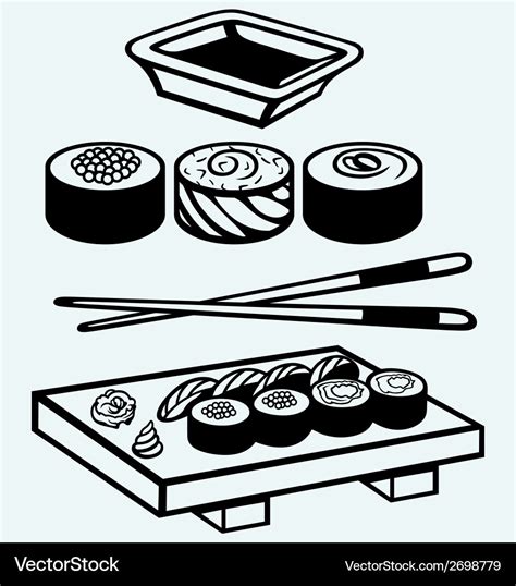 Sushi Royalty Free Vector Image - VectorStock