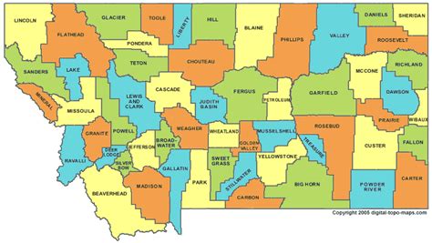 Montana Counties Map - Share Map