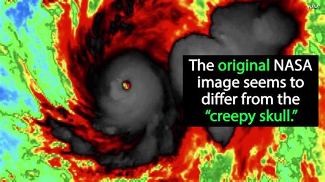 'Creepy' skull satellite image of Hurricane Matthew has people freaking ...