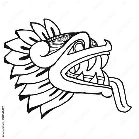 Mexican Aztec drawing Tatoo Stock Vector | Adobe Stock