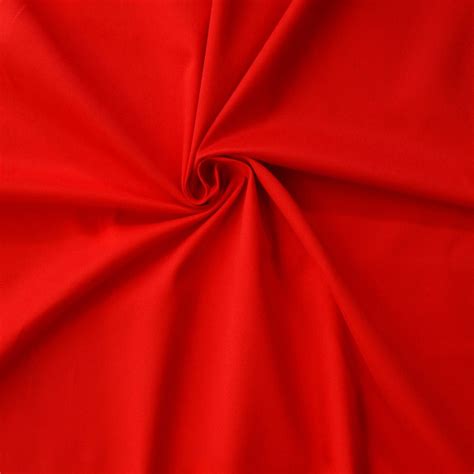 Wholesale Ferrara Stretch Cotton Sateen Fabric Red 100 yard rolls