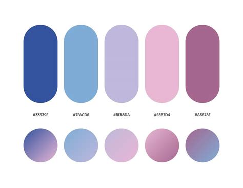 40 Beautiful Color Palettes With Their Similar Gradient Palettes