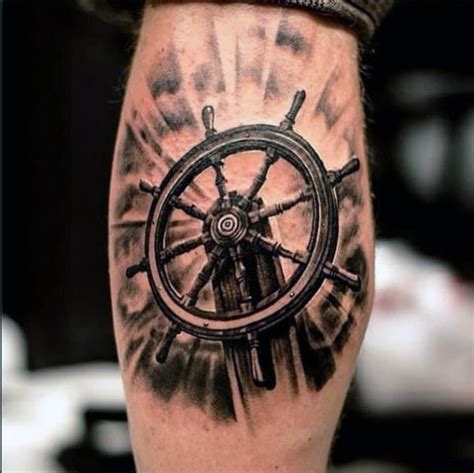 70 Ship Wheel Tattoo Designs For Men - A Meaningful Voyage