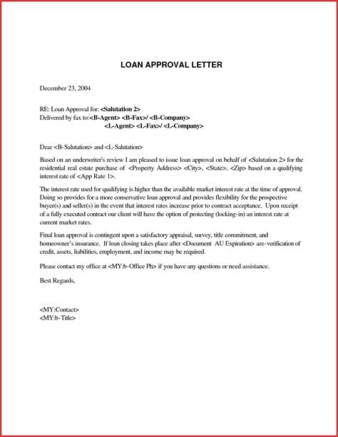 Pre Approval Letter Template Collection - Letter Template Collection