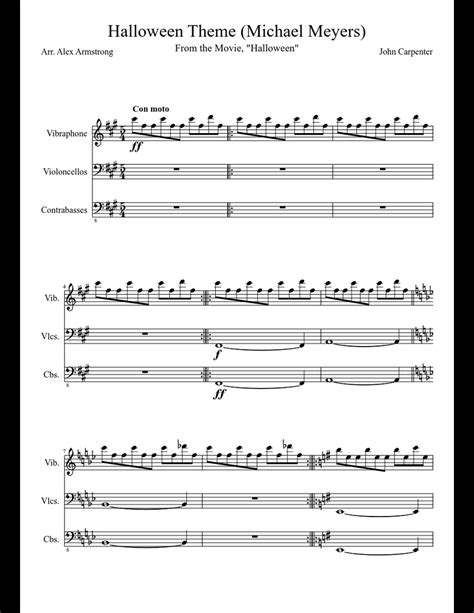 Halloween Theme sheet music download free in PDF or MIDI