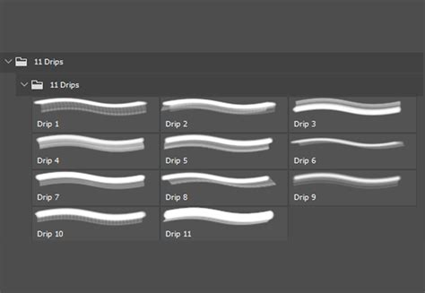 Adobe Photoshop drip brush pack paint brushes set By TiveCreate ...