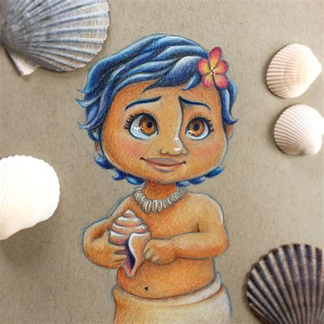 Baby Moana Drawing | Moana drawing, Drawings, Art