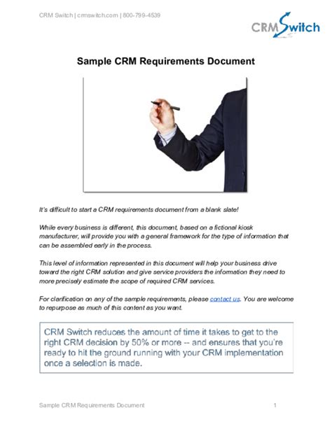 (PDF) Sample CRM Requirements Document | mohan preamkumar - Academia.edu