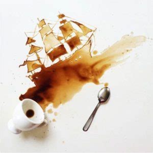 Cute and curiously satisfying Coffee stain art - Bored Art