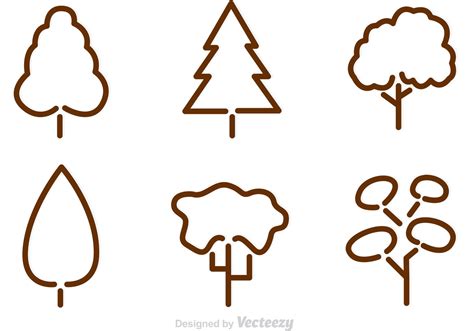 Tree Outline Vectors 92528 Vector Art at Vecteezy